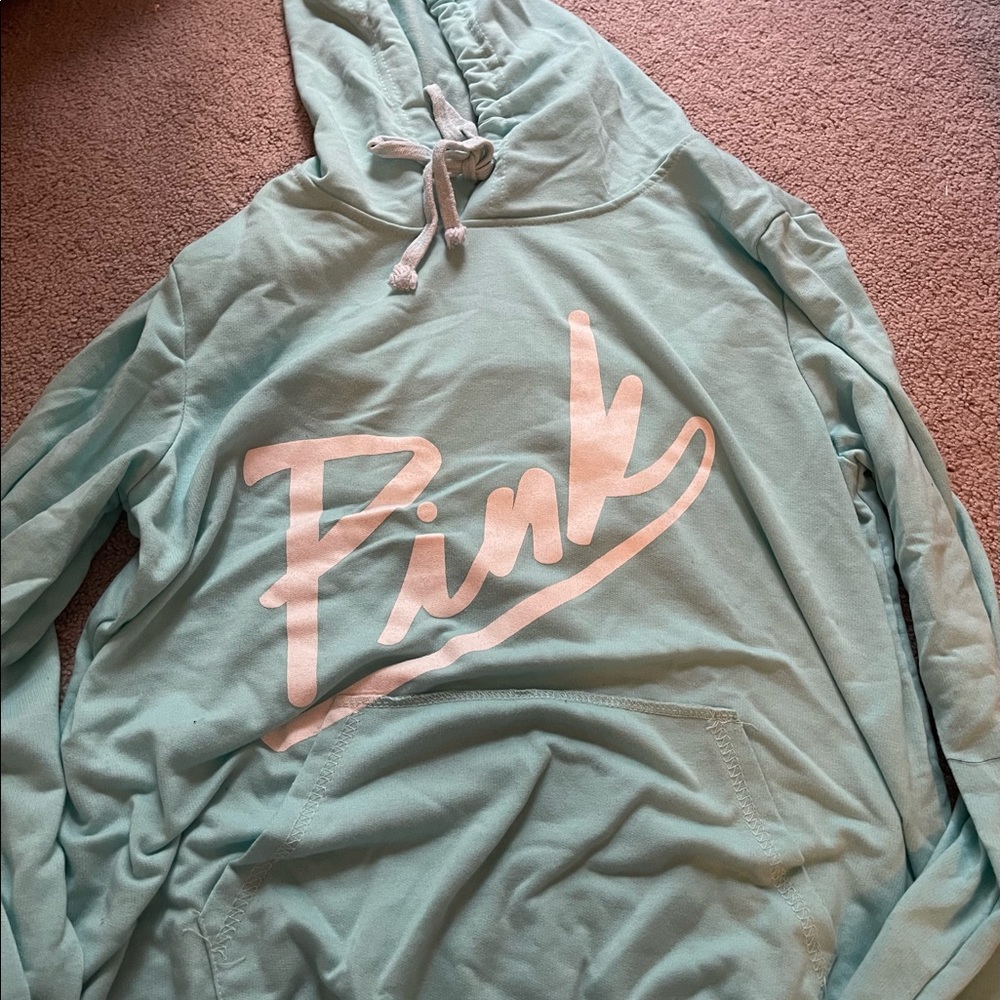 Mint green pink hoodie small